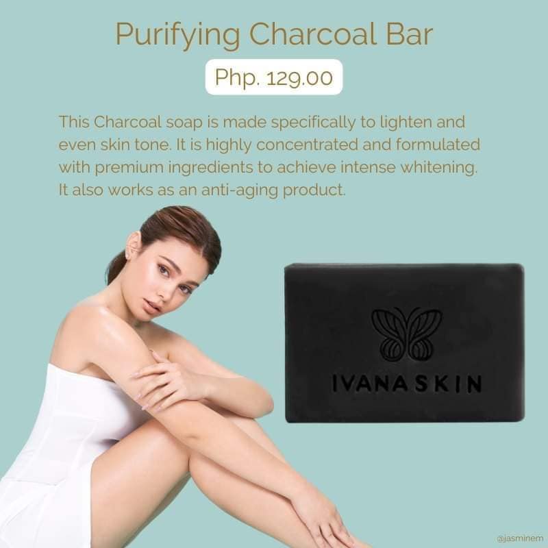Ivana Skin Soap (Kojic Glow Bar, Purifying Charcoal Bar, Whitening Whipp Bar)